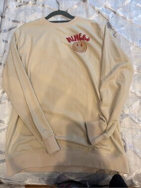 Niners Beige Smiley Crewneck Sweatshirt - Unbranded